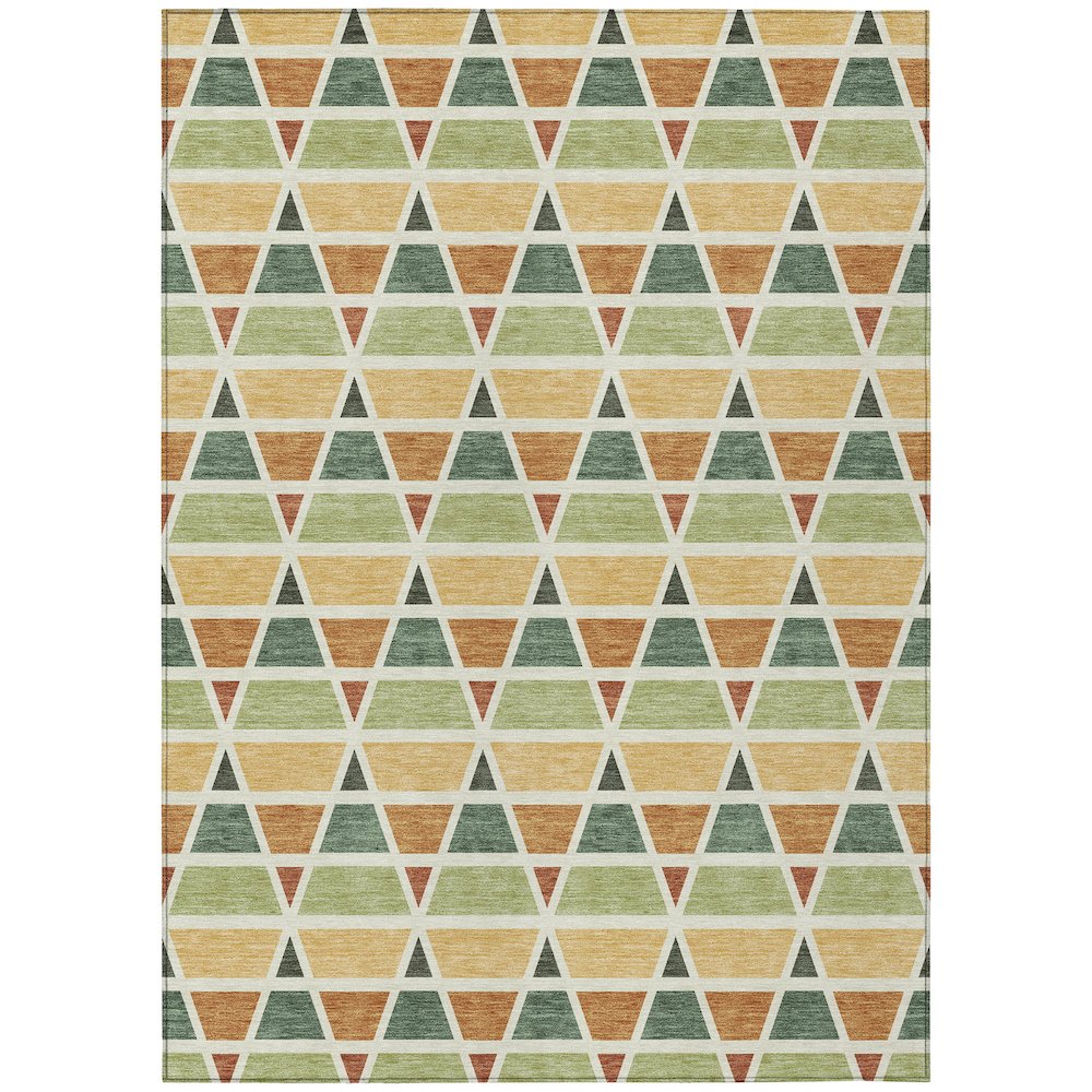 Machine Washable Indoor/Outdoor Chantille ACN2733 Green 3' x 5' Rug. Picture 1