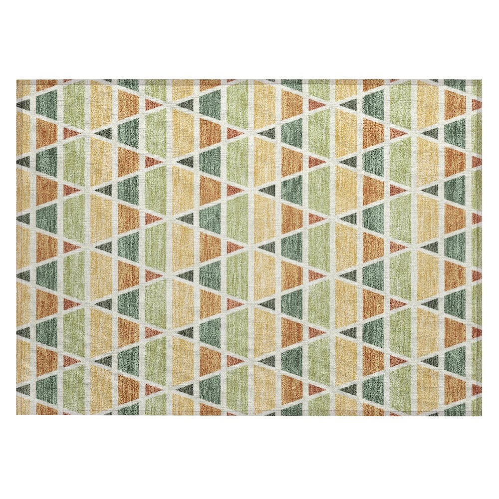 Machine Washable Indoor/Outdoor Chantille ACN2733 Green 1'8" x 2'6" Rug. Picture 1