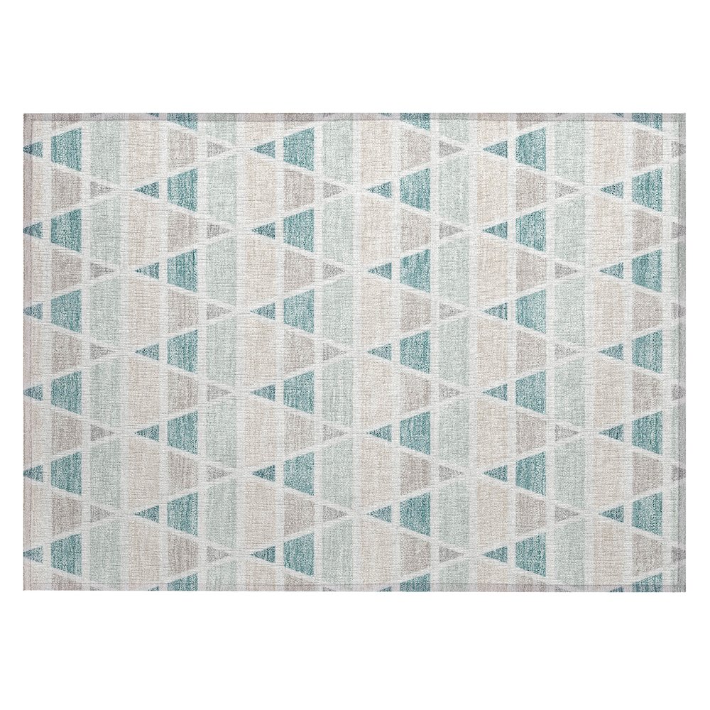 Machine Washable Indoor/Outdoor Chantille ACN2733 Green 1'8" x 2'6" Rug. Picture 1