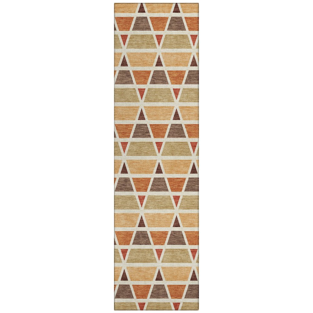 Machine Washable Indoor/Outdoor Chantille ACN2733 Orange 2'3" x 7'6" Runner Rug. Picture 1