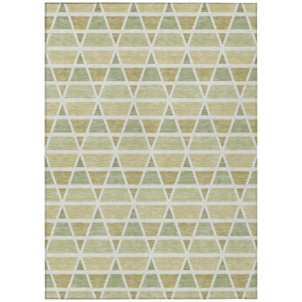 Machine Washable Indoor/Outdoor Chantille ACN2733 Green 3' x 5' Rug. Picture 1