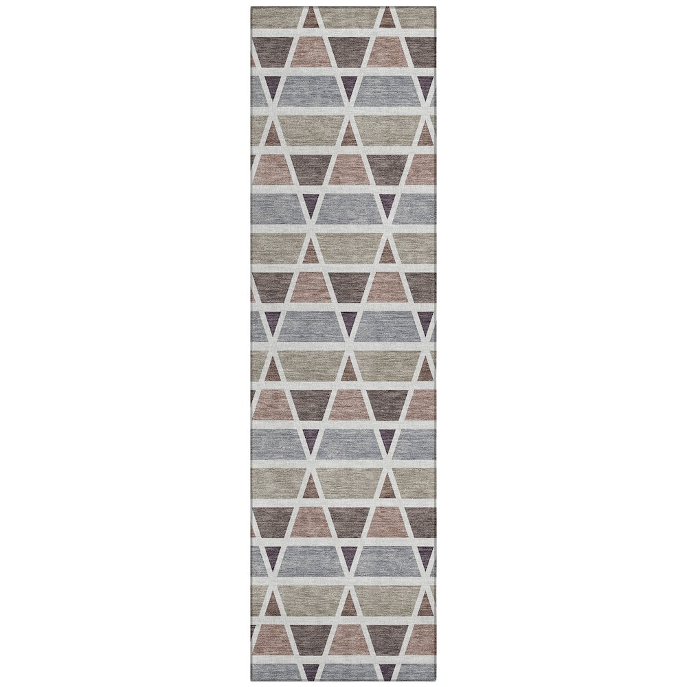 Machine Washable Indoor/Outdoor Chantille ACN2733 Brown 2'3" x 7'6" Runner Rug. Picture 1