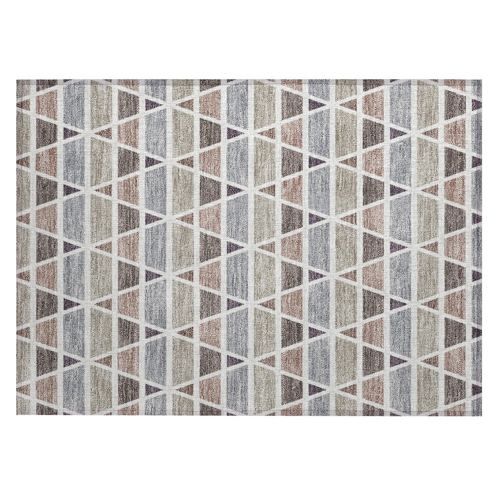Machine Washable Indoor/Outdoor Chantille ACN2733 Brown 1'8" x 2'6" Rug. Picture 1