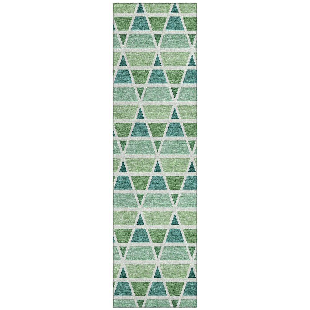 Machine Washable Indoor/Outdoor Chantille ACN2733 Teal 2'3" x 7'6" Runner Rug. Picture 1