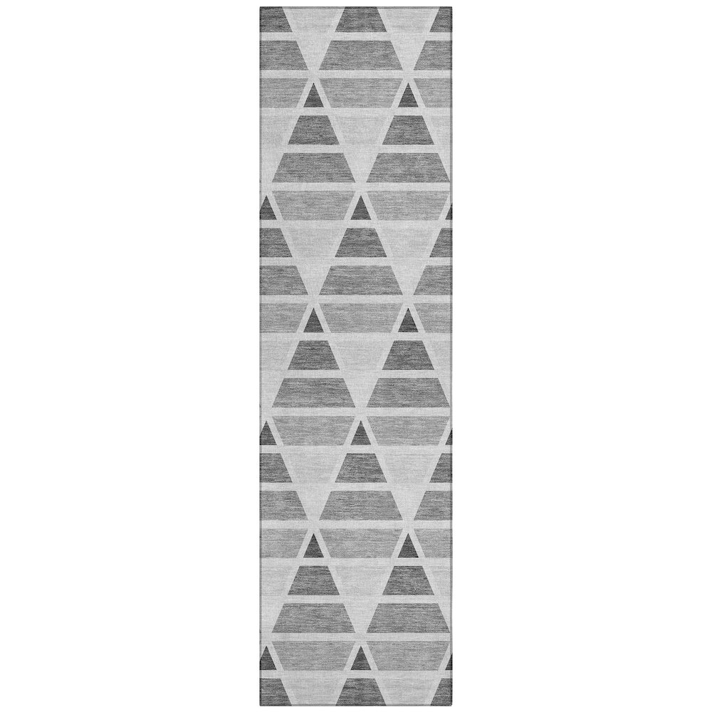 Machine Washable Indoor/Outdoor Chantille ACN2734 Gray 2'3" x 7'6" Runner Rug. Picture 1