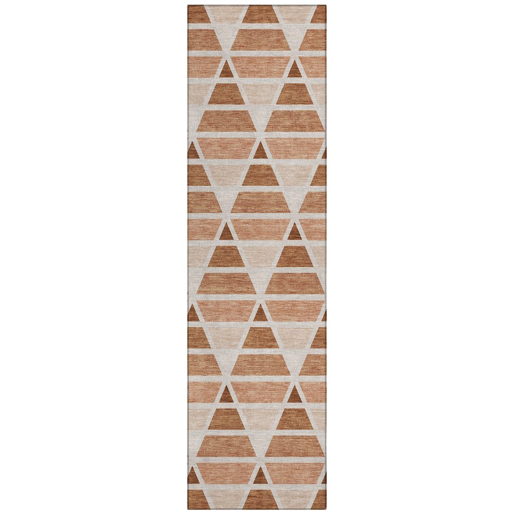 Machine Washable Indoor/Outdoor Chantille ACN2734 Orange 2'3" x 7'6" Runner Rug. Picture 1