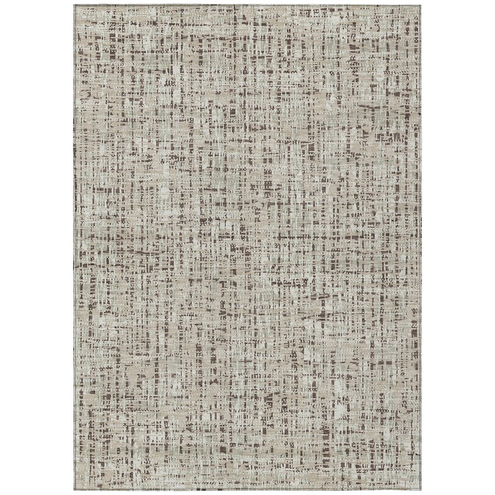 Machine Washable Indoor/Outdoor Chantille ACN2735 Brown 3' x 5' Rug. Picture 1