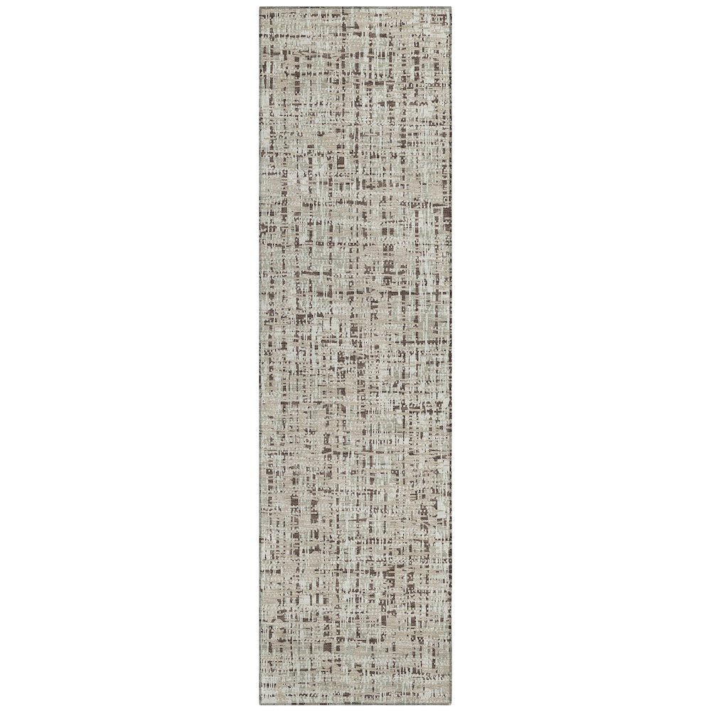 Machine Washable Indoor/Outdoor Chantille ACN2735 Brown 2'3" x 7'6" Runner Rug. Picture 1