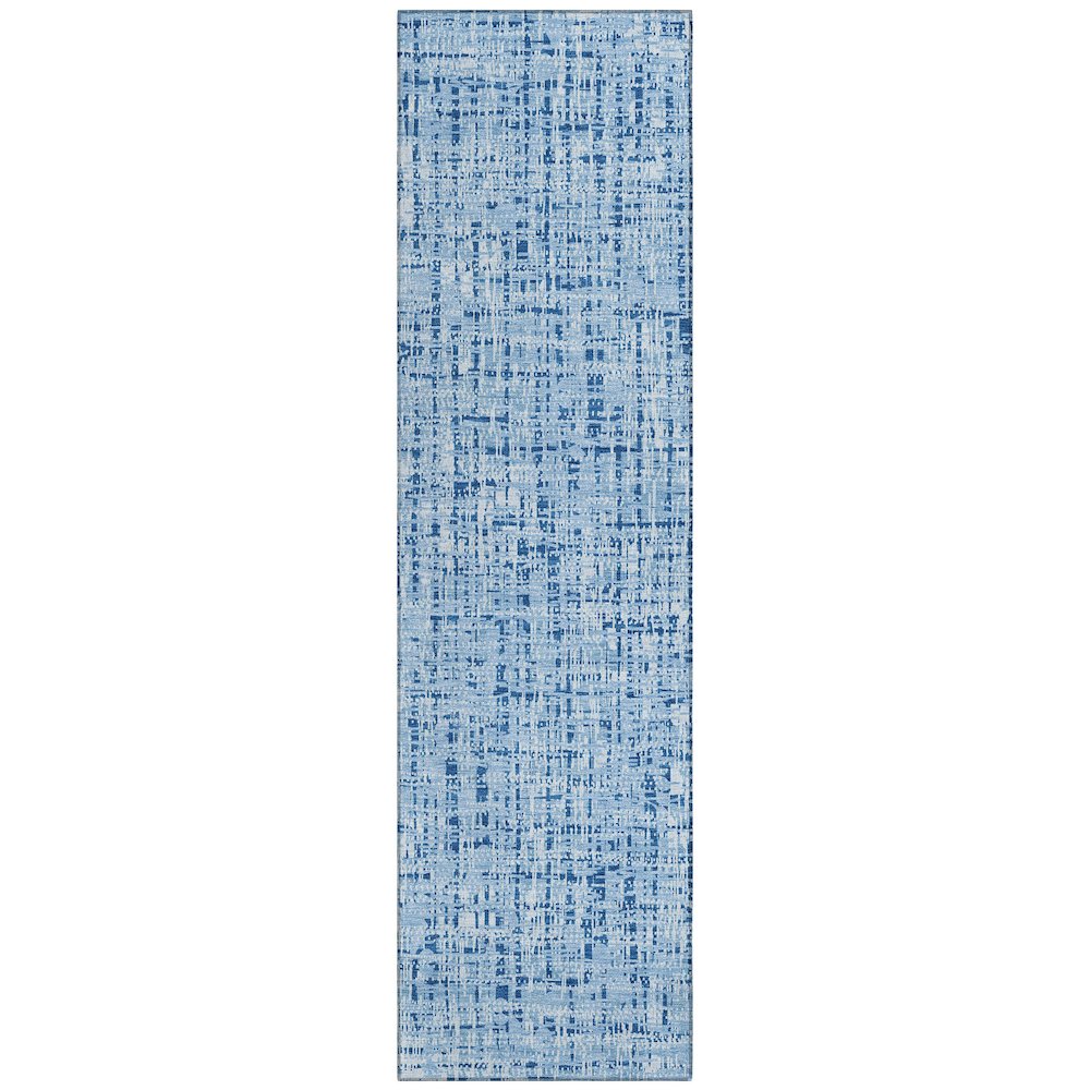 Machine Washable Indoor/Outdoor Chantille ACN2735 Blue 2'3" x 7'6" Runner Rug. Picture 1