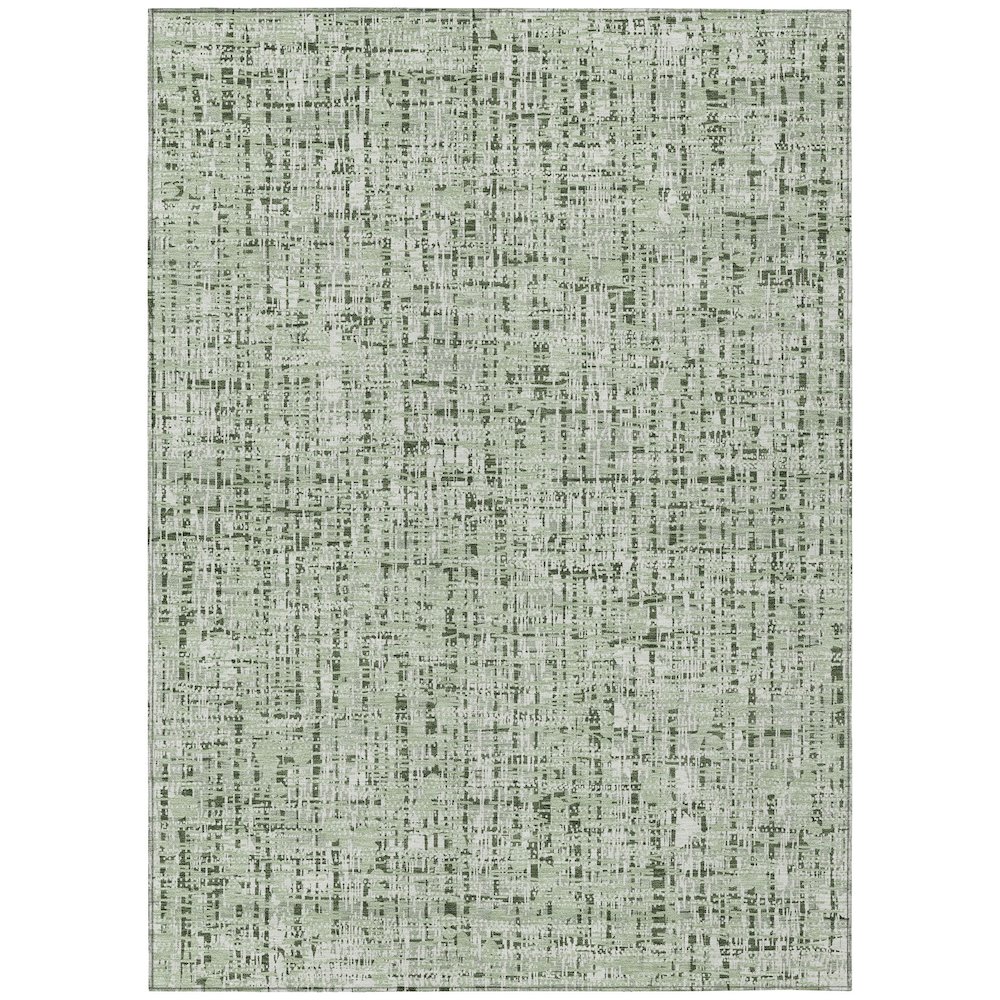Machine Washable Indoor/Outdoor Chantille ACN2735 Green 3' x 5' Rug. Picture 1