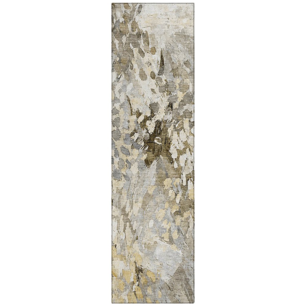Machine Washable Indoor/Outdoor Chantille ACN2736 Brown 2'3" x 7'6" Runner Rug. Picture 1