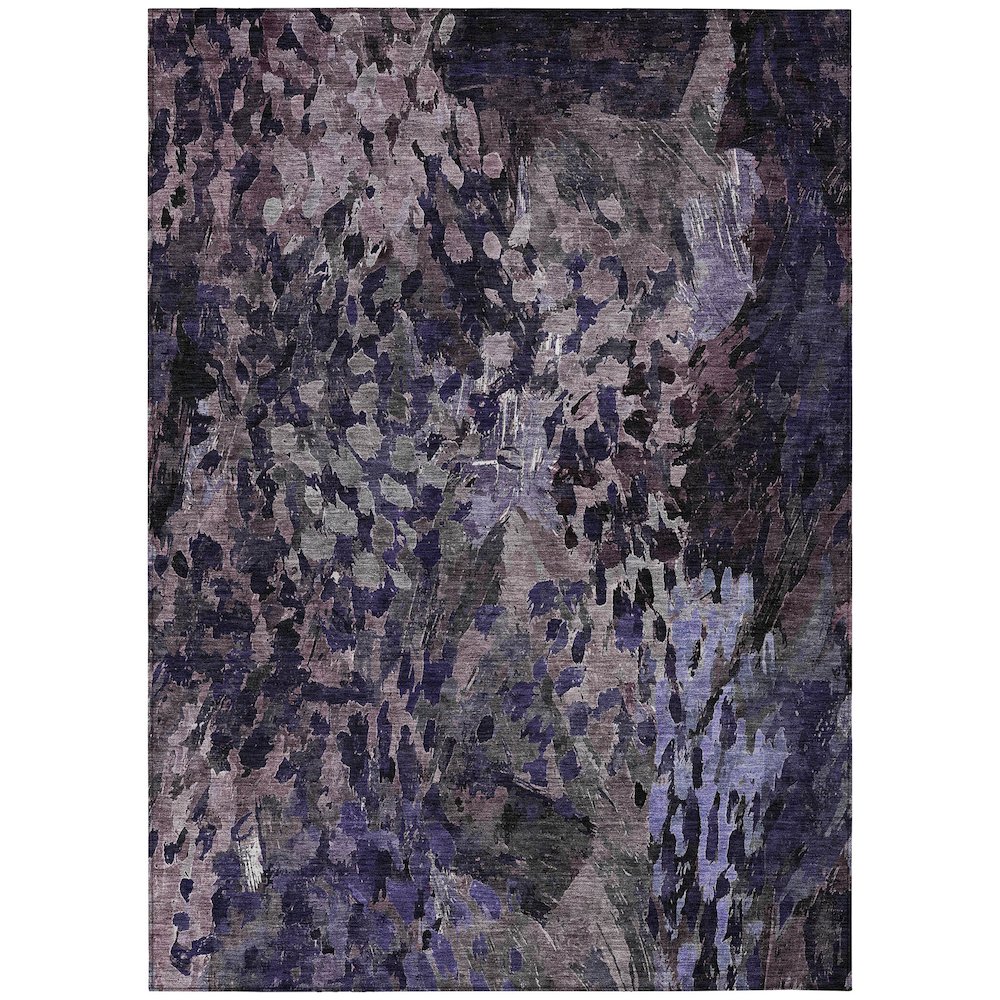 Machine Washable Indoor/Outdoor Chantille ACN2737 Purple 3' x 5' Rug. Picture 1