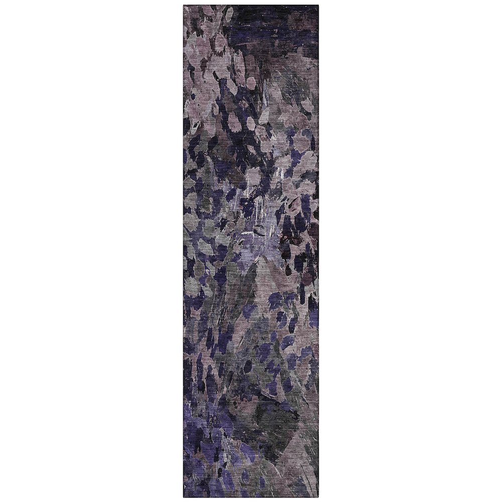 Machine Washable Indoor/Outdoor Chantille ACN2737 Purple 2'3" x 7'6" Runner Rug. Picture 1