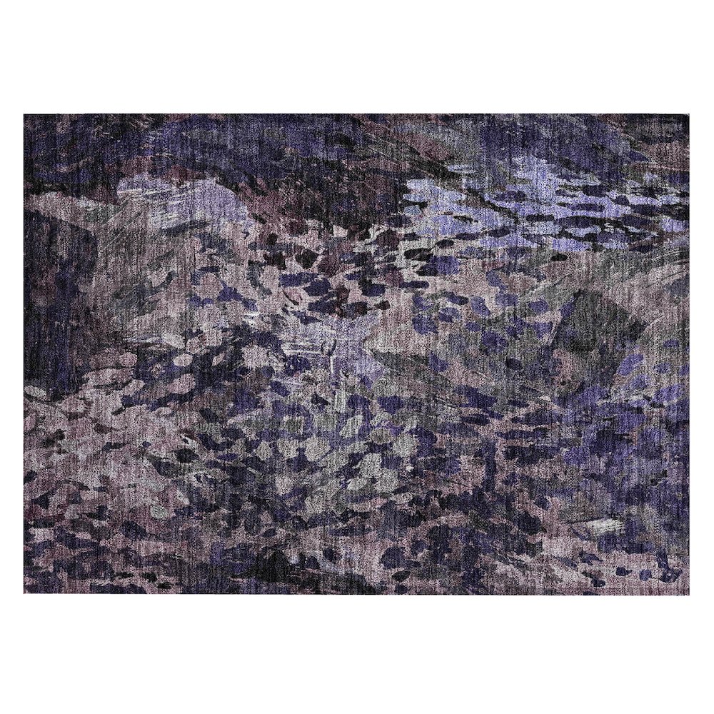 Machine Washable Indoor/Outdoor Chantille ACN2737 Purple 1'8" x 2'6" Rug. Picture 1