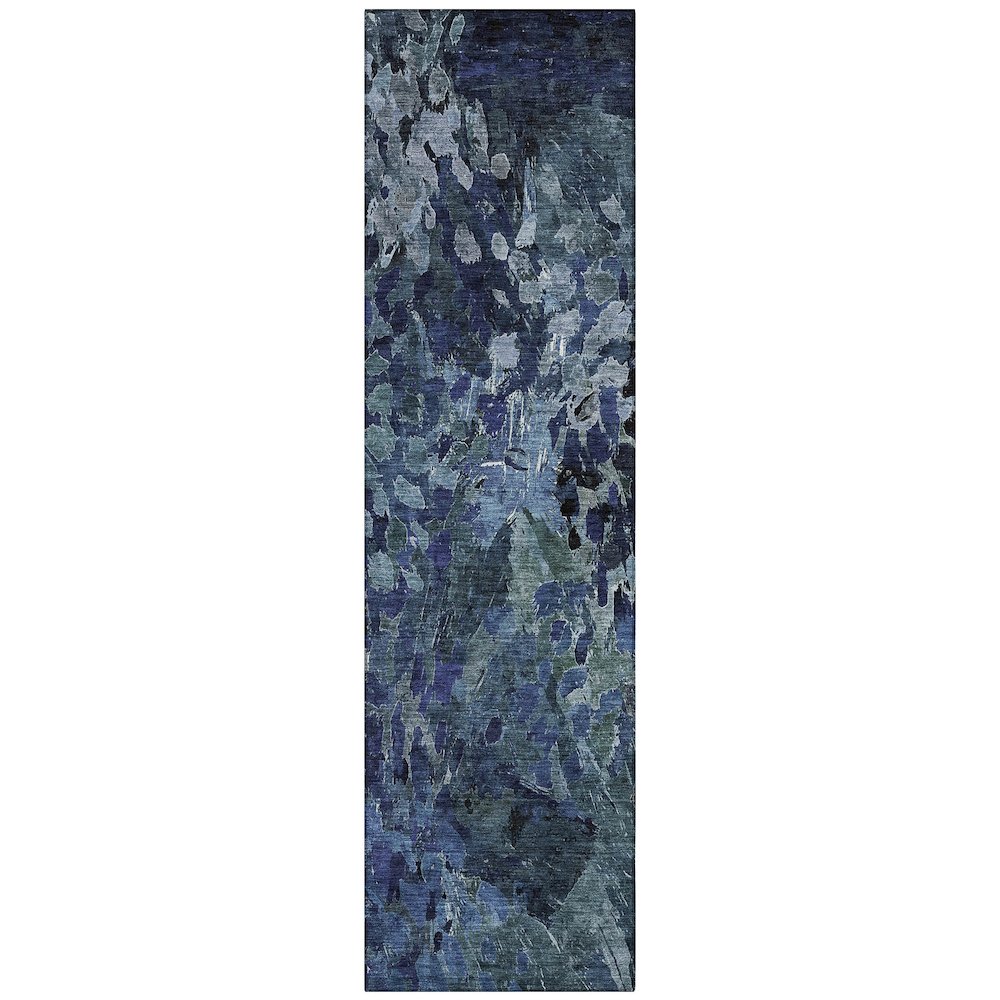 Machine Washable Indoor/Outdoor Chantille ACN2737 Blue 2'3" x 7'6" Runner Rug. Picture 1