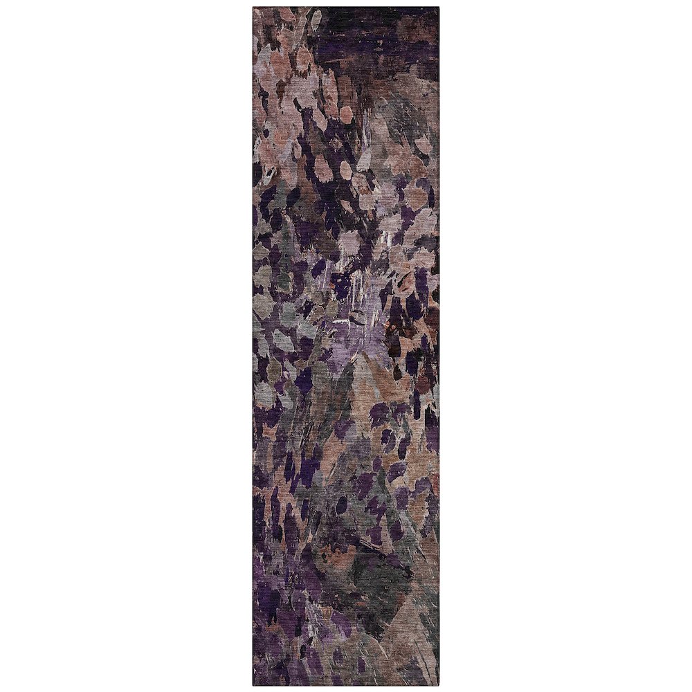 Machine Washable Indoor/Outdoor Chantille ACN2737 Purple 2'3" x 7'6" Runner Rug. Picture 1