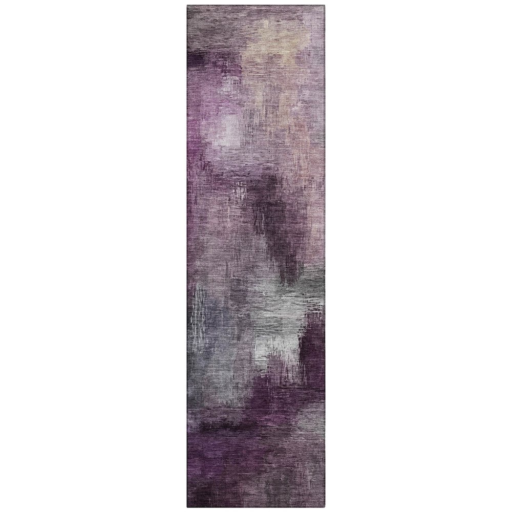 Machine Washable Indoor/Outdoor Chantille ACN2738 Purple 2'3" x 7'6" Runner Rug. Picture 1
