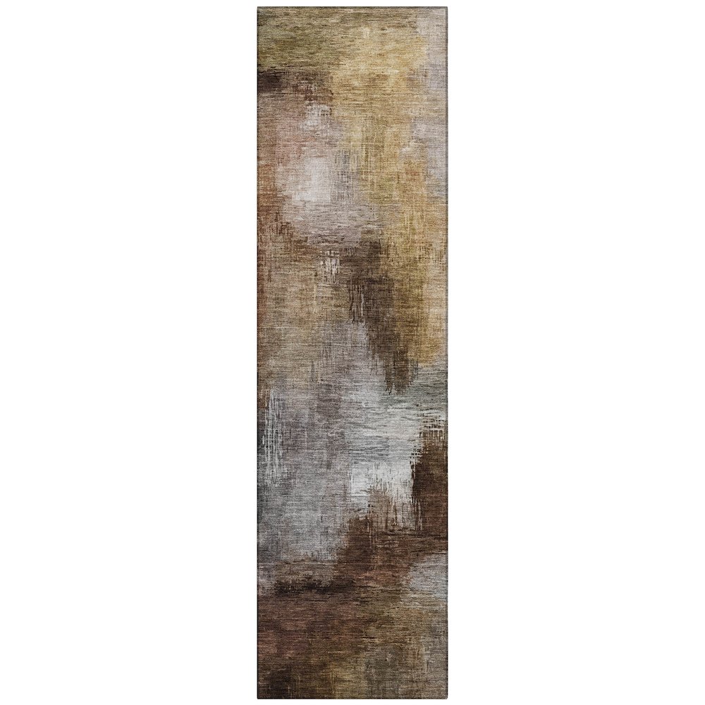 Machine Washable Indoor/Outdoor Chantille ACN2738 Gray 2'3" x 7'6" Runner Rug. Picture 1
