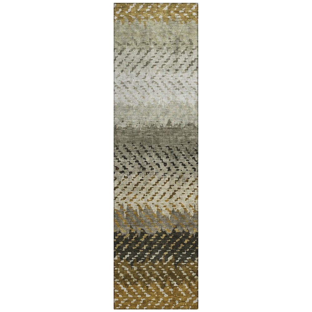 Machine Washable Indoor/Outdoor Chantille ACN2740 Brown 2'3" x 7'6" Runner Rug. Picture 1