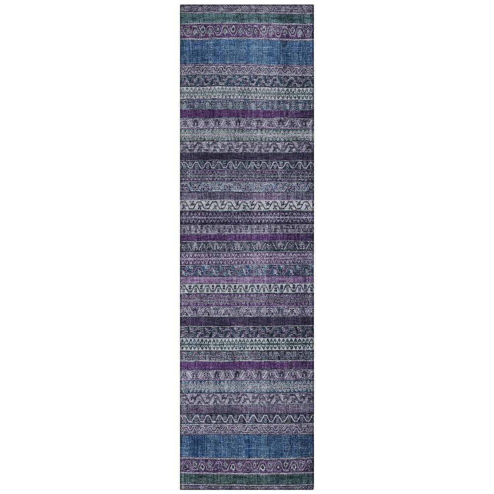 Machine Washable Indoor/Outdoor Chantille ACN2741 Purple 2'3" x 7'6" Runner Rug. Picture 1