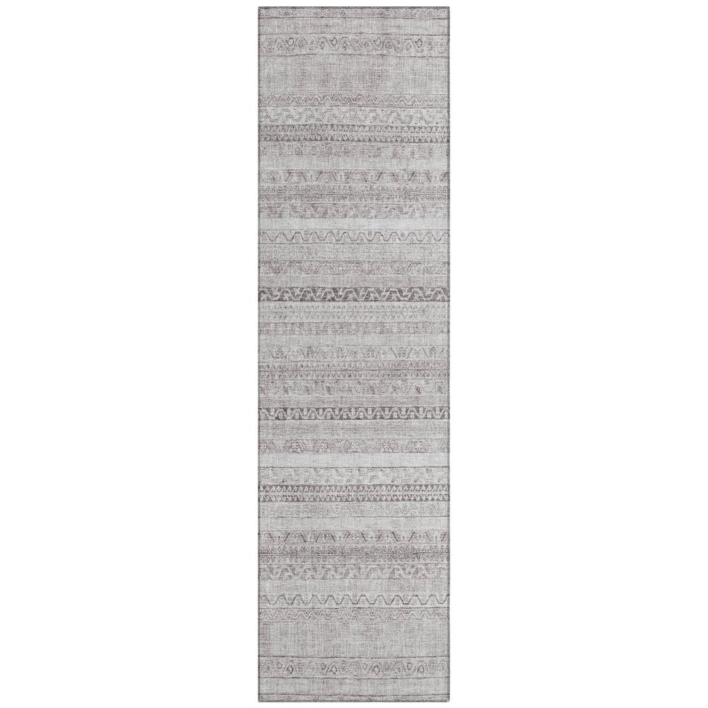 Machine Washable Indoor/Outdoor Chantille ACN2742 Brown 2'3" x 7'6" Runner Rug. Picture 1