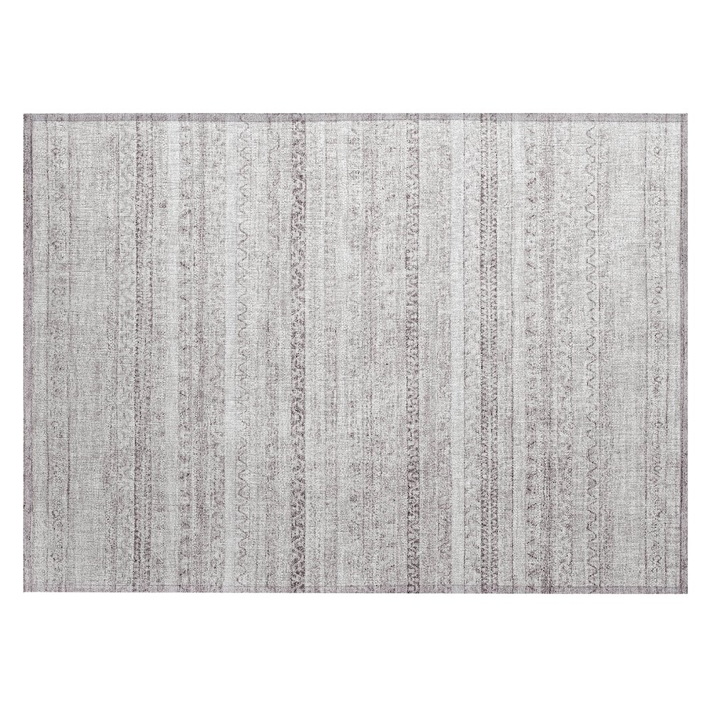 Machine Washable Indoor/Outdoor Chantille ACN2742 Brown 1'8" x 2'6" Rug. Picture 1