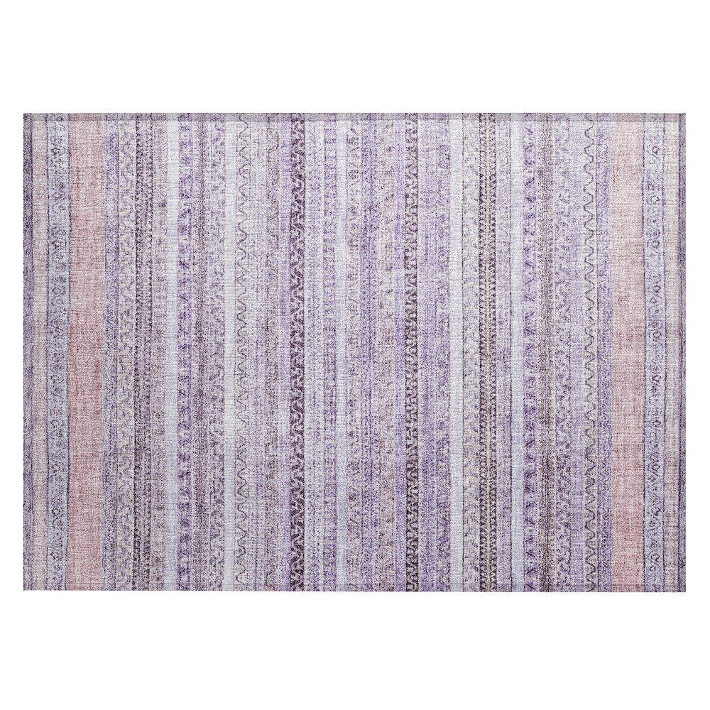 Machine Washable Indoor/Outdoor Chantille ACN2742 Purple 1'8" x 2'6" Rug. Picture 1