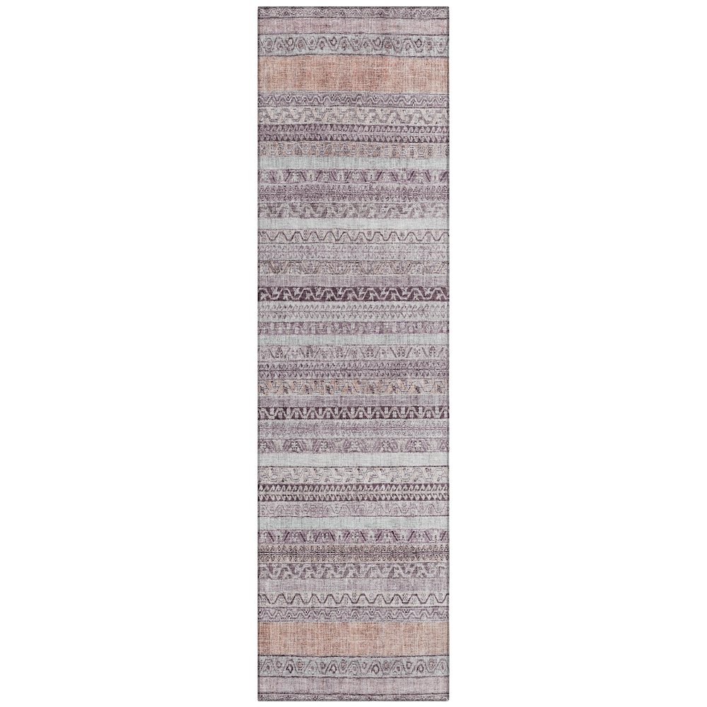 Machine Washable Indoor/Outdoor Chantille ACN2742 Pink 2'3" x 7'6" Runner Rug. Picture 1