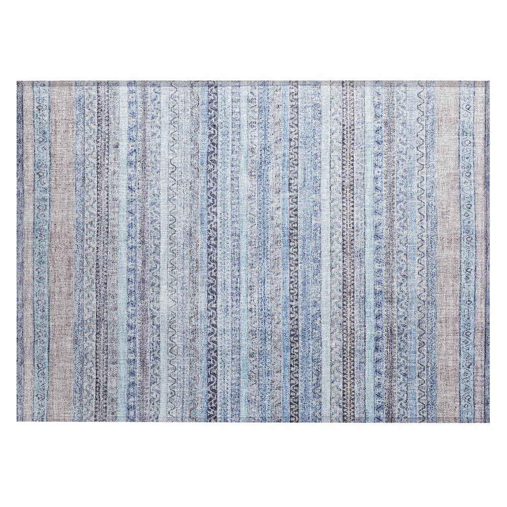 Machine Washable Indoor/Outdoor Chantille ACN2742 Blue 1'8" x 2'6" Rug. Picture 1