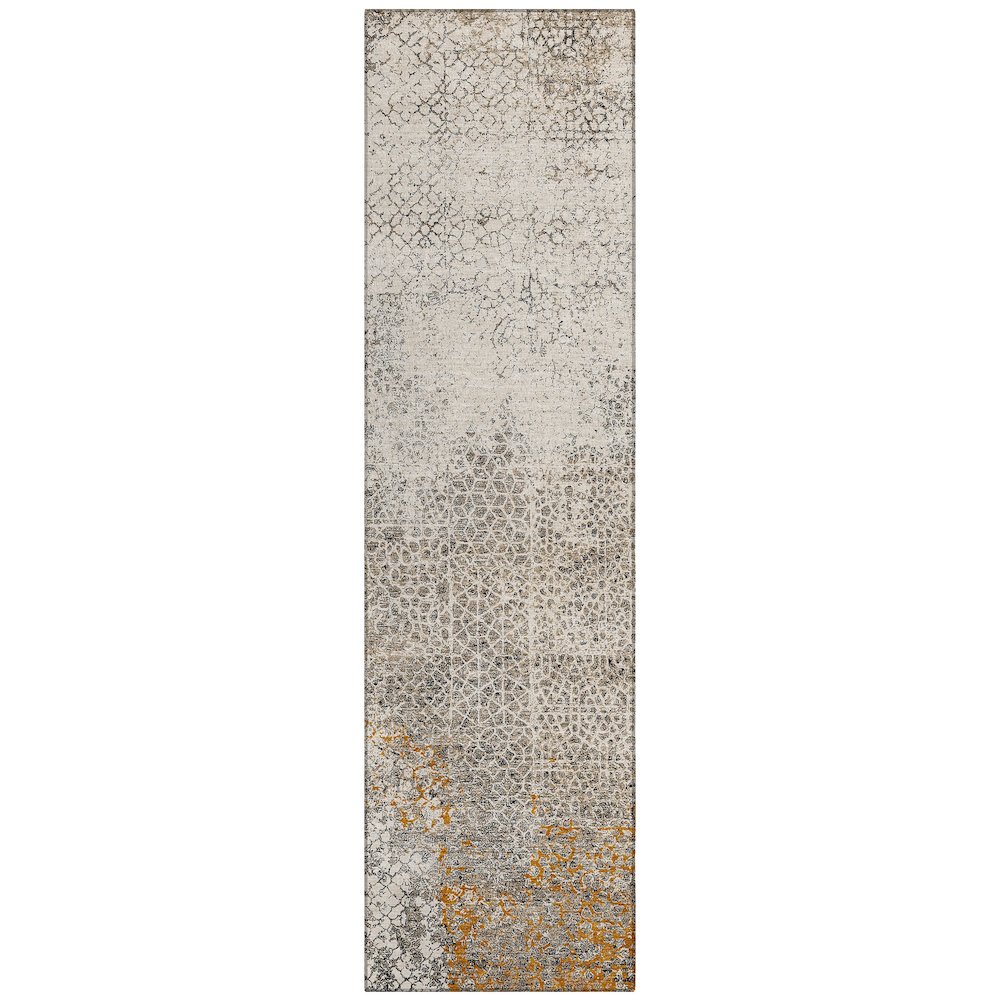 Machine Washable Indoor/Outdoor Chantille ACN2743 Brown 2'3" x 7'6" Runner Rug. Picture 1