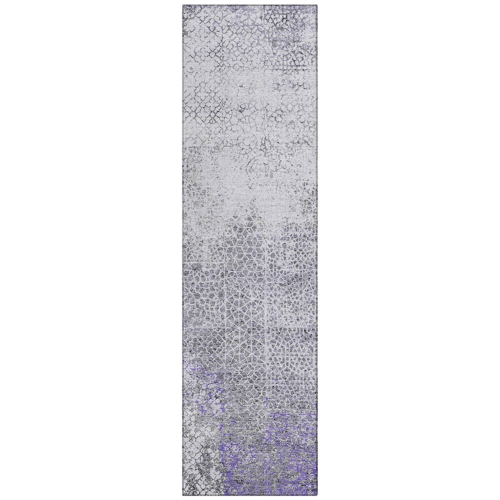 Machine Washable Indoor/Outdoor Chantille ACN2743 Purple 2'3" x 7'6" Runner Rug. Picture 1