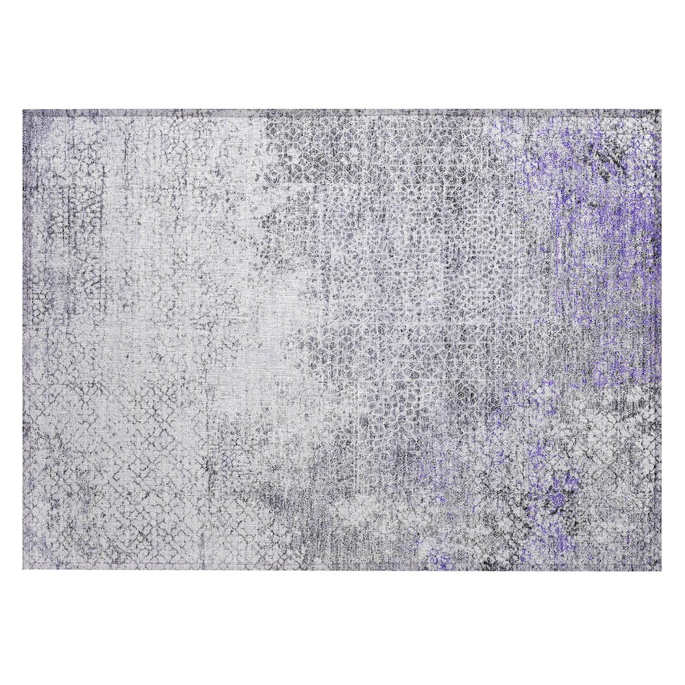 Machine Washable Indoor/Outdoor Chantille ACN2743 Purple 1'8" x 2'6" Rug. Picture 1