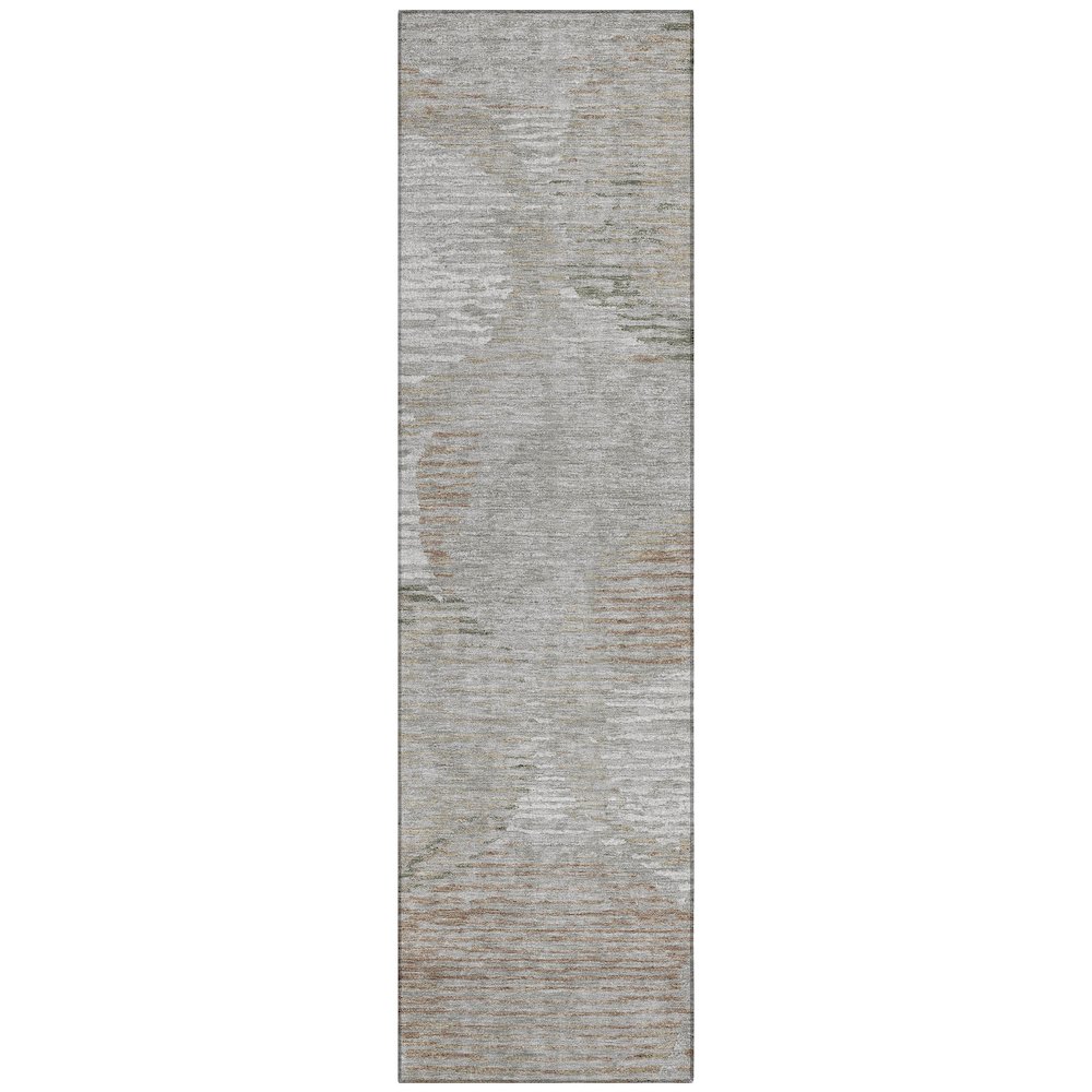 Machine Washable Indoor/Outdoor Chantille ACN2744 Brown 2'3" x 7'6" Runner Rug. Picture 1