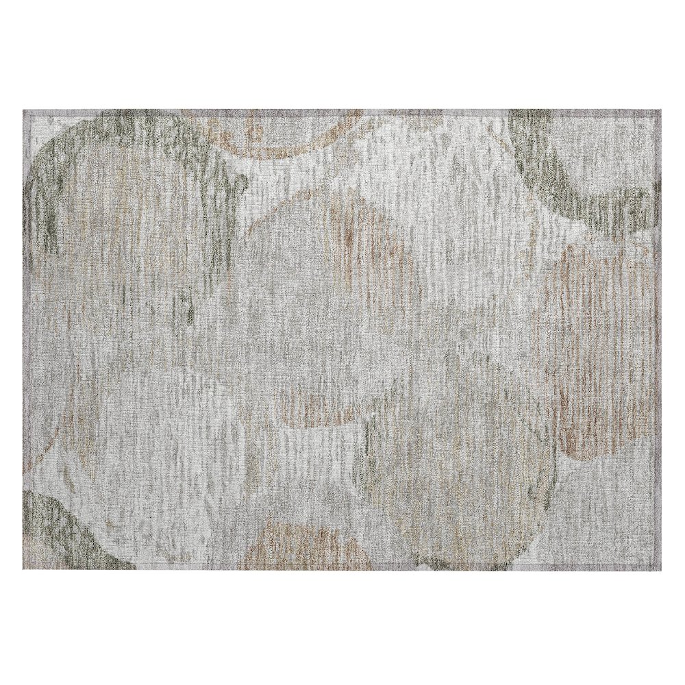 Machine Washable Indoor/Outdoor Chantille ACN2744 Brown 1'8" x 2'6" Rug. Picture 1
