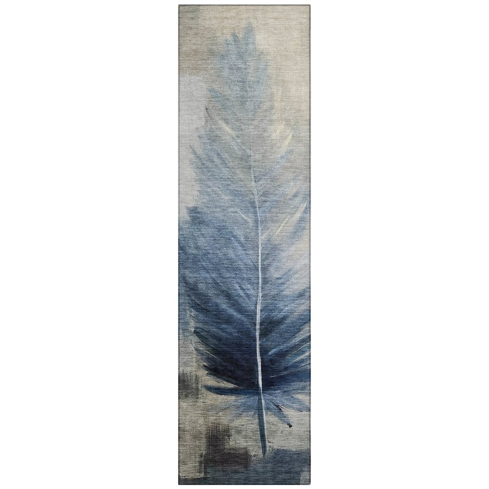 Machine Washable Indoor/Outdoor Chantille ACN2745 Blue 2'3" x 7'6" Runner Rug. Picture 1