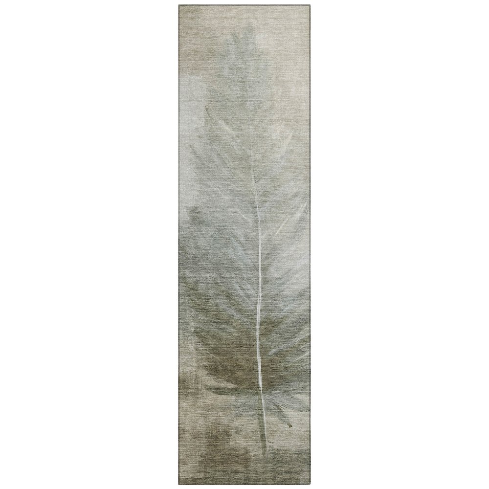 Machine Washable Indoor/Outdoor Chantille ACN2745 Brown 2'3" x 7'6" Runner Rug. Picture 1