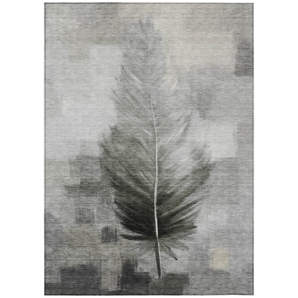 Machine Washable Indoor/Outdoor Chantille ACN2745 Gray 3' x 5' Rug. Picture 1