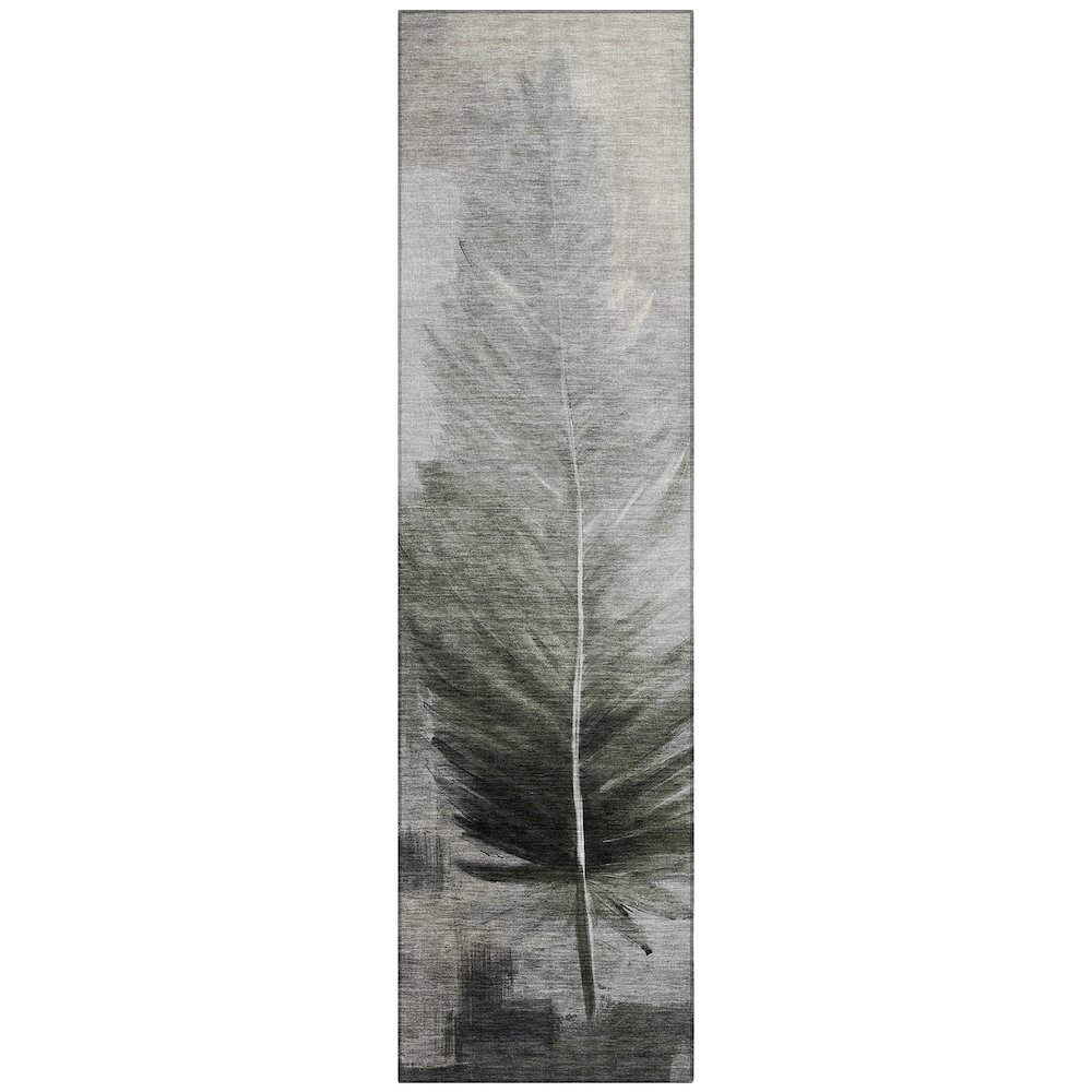 Machine Washable Indoor/Outdoor Chantille ACN2745 Gray 2'3" x 7'6" Runner Rug. Picture 1