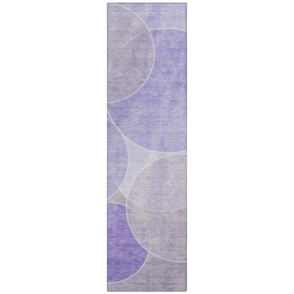Machine Washable Indoor/Outdoor Chantille ACN2746 Purple 2'3" x 7'6" Runner Rug. Picture 1