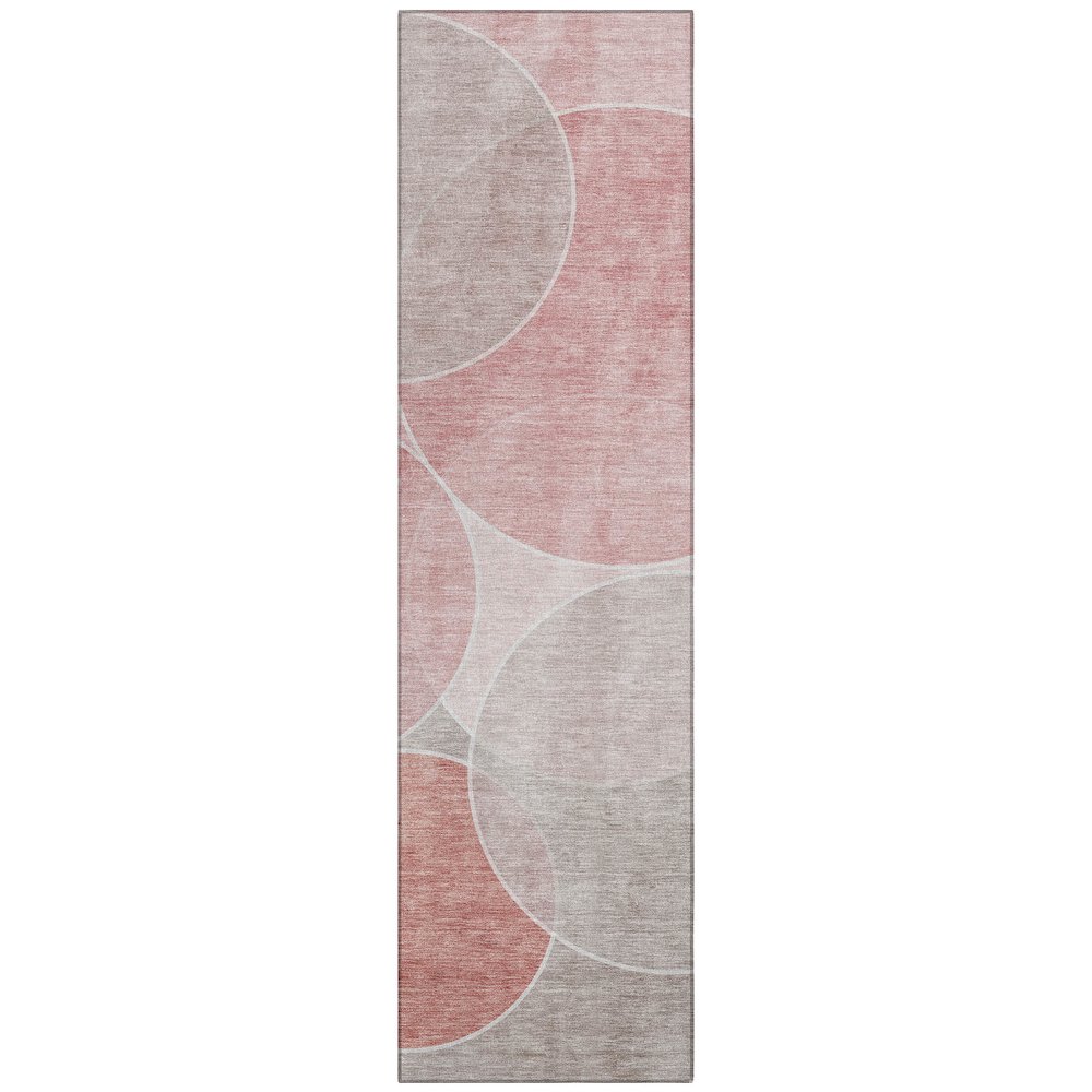 Machine Washable Indoor/Outdoor Chantille ACN2746 Pink 2'3" x 7'6" Runner Rug. Picture 1