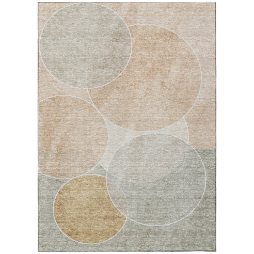 Machine Washable Indoor/Outdoor Chantille ACN2746 Orange 3' x 5' Rug. Picture 1