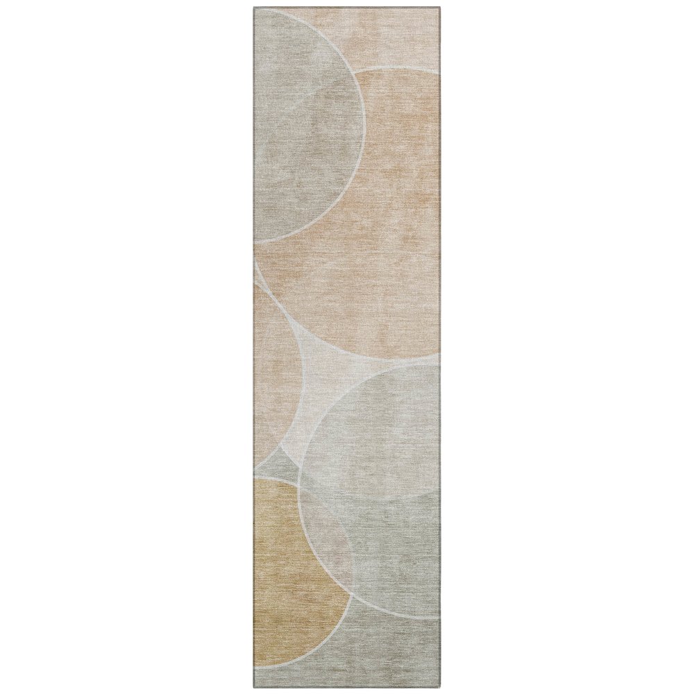 Machine Washable Indoor/Outdoor Chantille ACN2746 Orange 2'3" x 7'6" Runner Rug. Picture 1