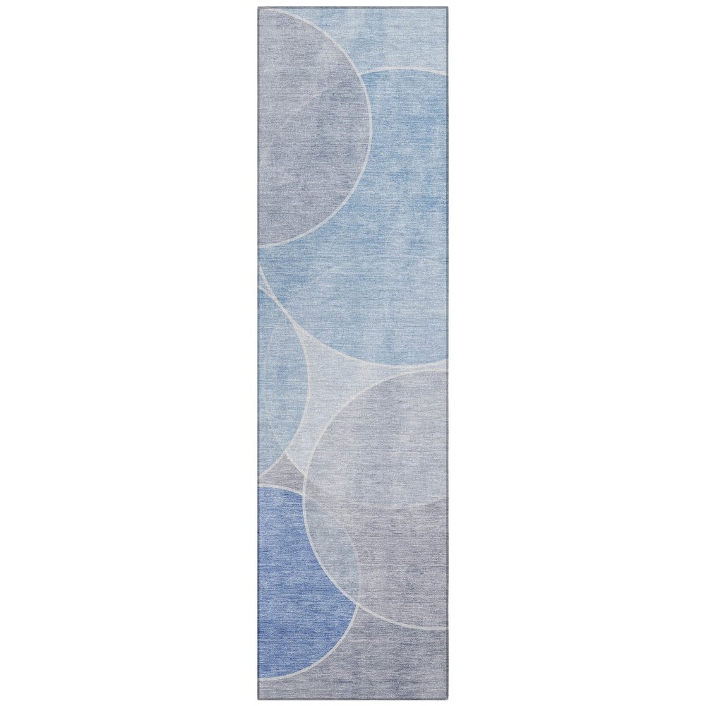 Machine Washable Indoor/Outdoor Chantille ACN2746 Blue 2'3" x 7'6" Runner Rug. Picture 1