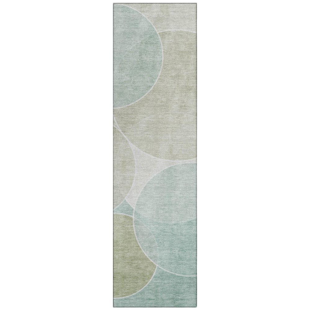 Machine Washable Indoor/Outdoor Chantille ACN2746 Teal 2'3" x 7'6" Runner Rug. Picture 1