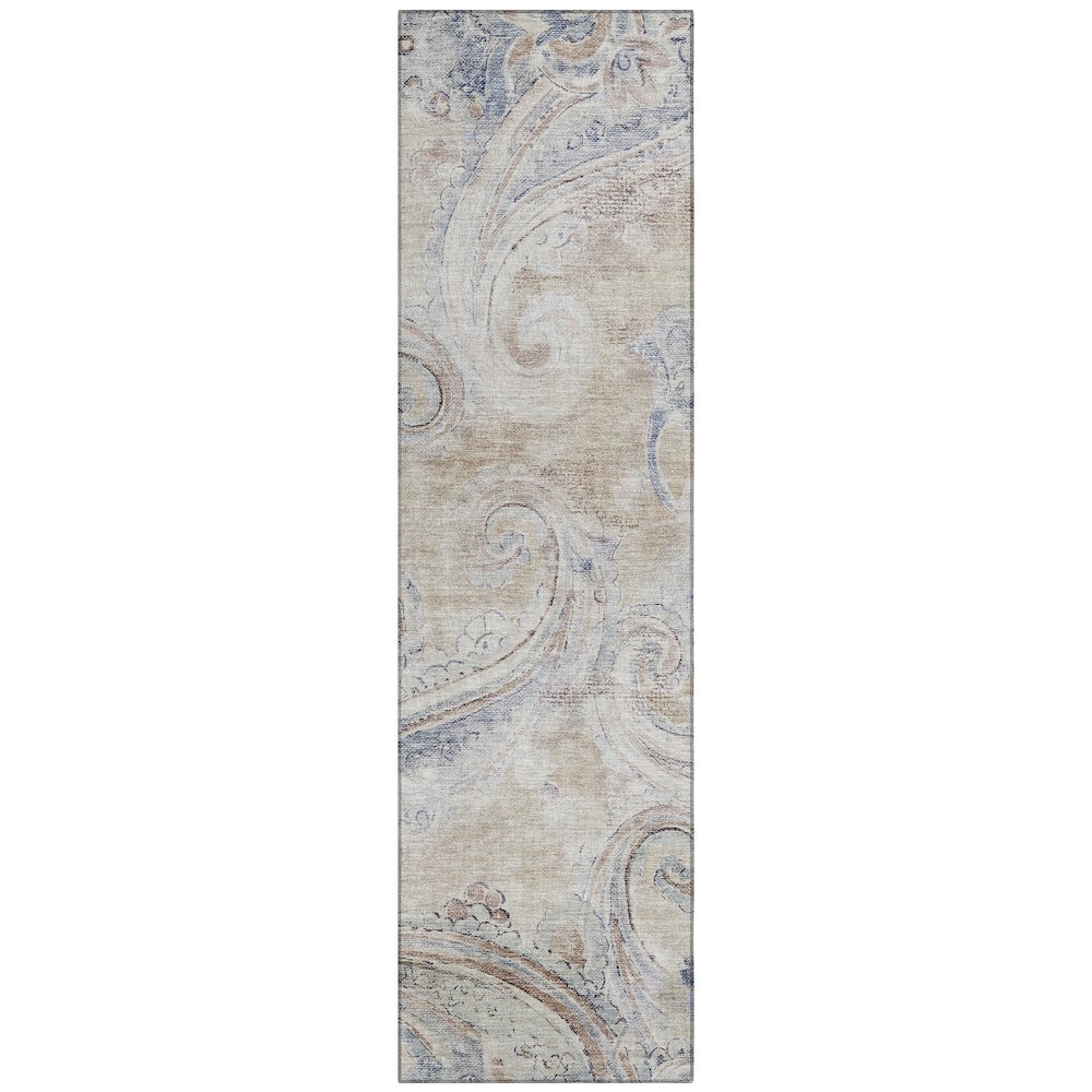Machine Washable Indoor/Outdoor Chantille ACN2747 Brown 2'3" x 7'6" Runner Rug. Picture 1