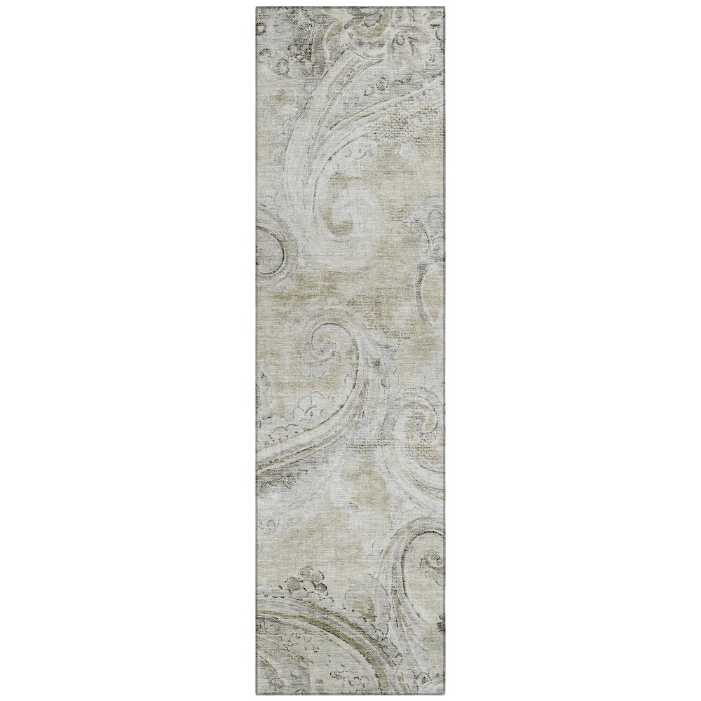 Machine Washable Indoor/Outdoor Chantille ACN2747 Brown 2'3" x 7'6" Runner Rug. Picture 1