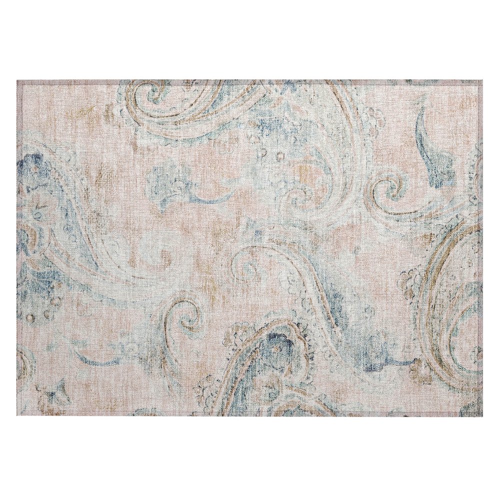 Machine Washable Indoor/Outdoor Chantille ACN2747 Pink 1'8" x 2'6" Rug. Picture 1