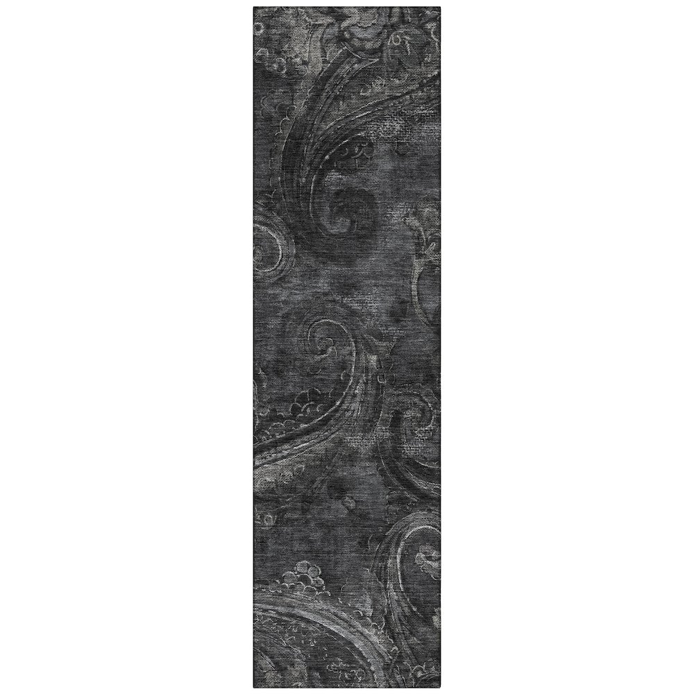 Machine Washable Indoor/Outdoor Chantille ACN2748 Gray 2'3" x 7'6" Runner Rug. Picture 1