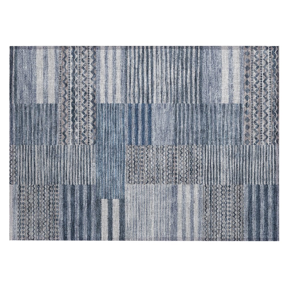 Machine Washable Indoor/Outdoor Chantille ACN2749 Blue 1'8" x 2'6" Rug. Picture 1