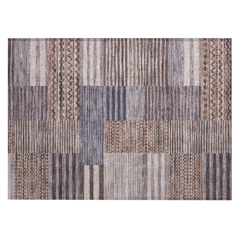 Machine Washable Indoor/Outdoor Chantille ACN2749 Brown 1'8" x 2'6" Rug. Picture 1